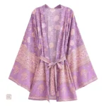 Robe kimono légère avec motif floral