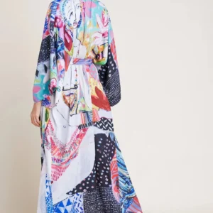 Maxi kimono féminin, idéal pour la plage et l'été
