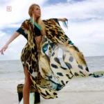 Kimono plage motif tigre élégant et tendance