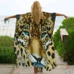 Kimono de plage léger avec motif animal
