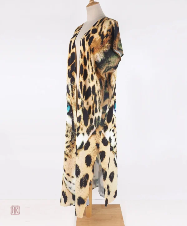 Kimono de plage stylé avec design de tigre