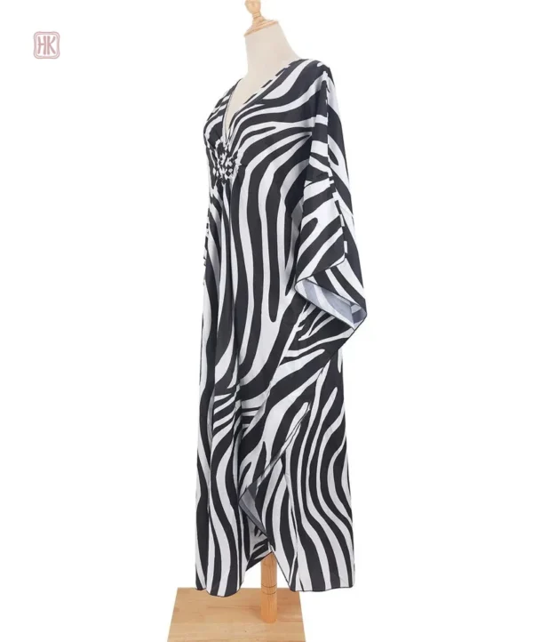 Robe kimono à imprimé zèbre élégant