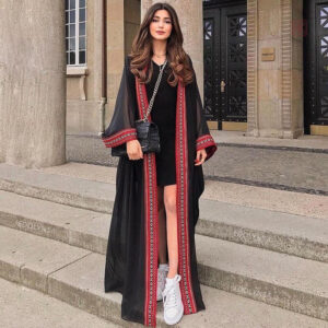Kimono de Plage Noir pour Femme