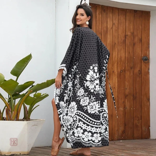 Kimono léger à motifs géométriques pour l'été