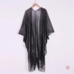 Robe Kimono élégante en tissu brillant
