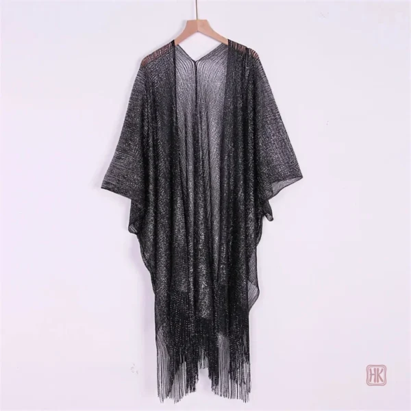 Robe Kimono élégante en tissu brillant
