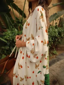Kimono vert pour une touche estivale