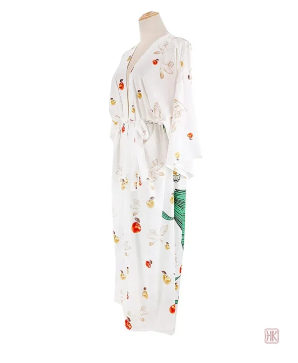 Kimono à motifs oiseaux pour l'été