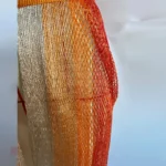 Kimono léger pour plage, couleur orange avec franges