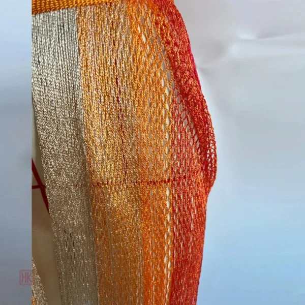 Kimono léger pour plage, couleur orange avec franges
