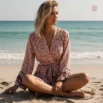 Vêtement d'été boho avec motifs floraux colorés