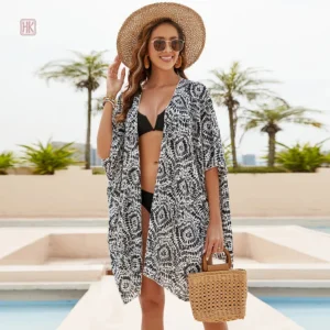 Kimono de plage boho pour femme, style raffiné