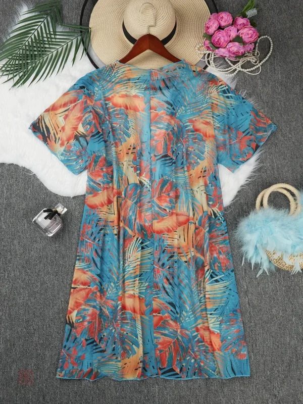 Vêtement d'été léger pour femme, kimono stylé à motifs colorés