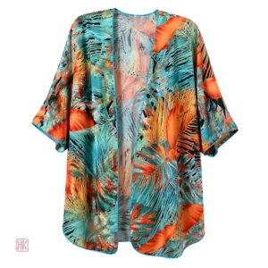Accessoire de mode féminin, kimono de plage aux couleurs vibrantes