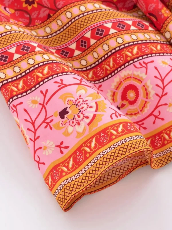 Kimono d'été élégant en rouge vif
