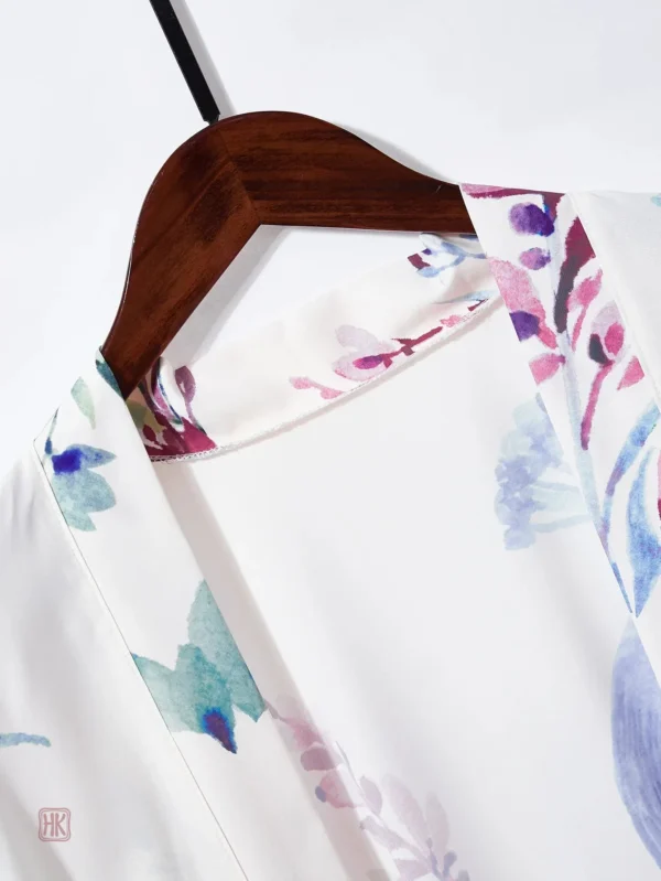 Kimono de plage avec design rétro