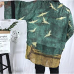 Veste kimono homme en vert, idéale pour l'été