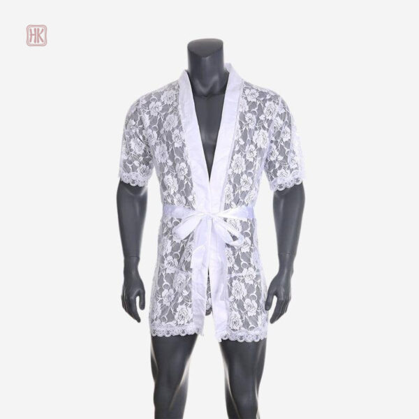 Peignoir léger en dentelle pour homme