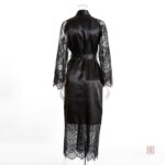Kimono femme léger et raffiné en dentelle noire