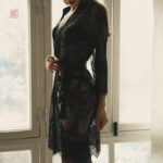 Style bohème avec kimono dentelle noir