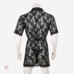 Kimono élégant en dentelle pour homme