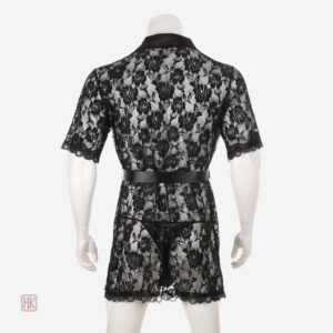 Kimono élégant en dentelle pour homme