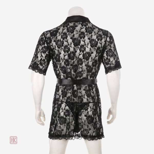 Kimono élégant en dentelle pour homme