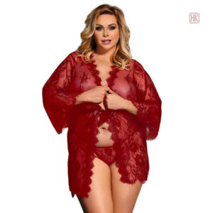 Vêtement kimono rouge idéal pour une allure chic