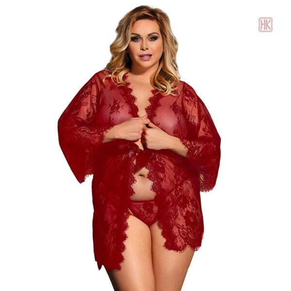 Vêtement kimono rouge idéal pour une allure chic