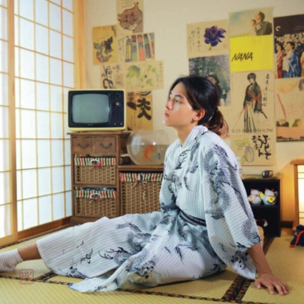 Vêtement kimono pour homme, inspiré par la culture asiatique
