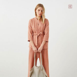 Veste kimono féminine en lin