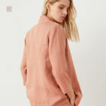 Veste en lin pour un style décontracté féminin