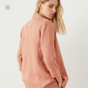Veste en lin pour un style décontracté féminin