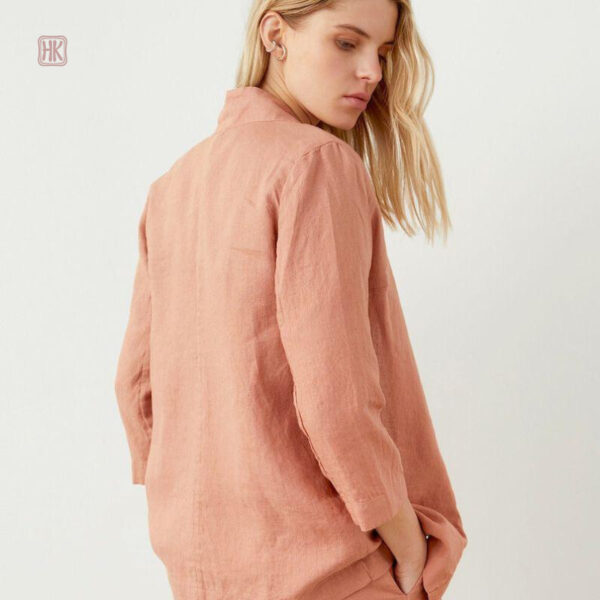 Veste en lin pour un style décontracté féminin