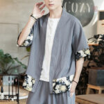Veste kimono homme, parfaite pour une tenue décontractée d'été