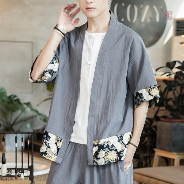 Veste kimono homme, parfaite pour une tenue décontractée d'été