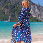 Kimono bleu marine pour une tenue stylée