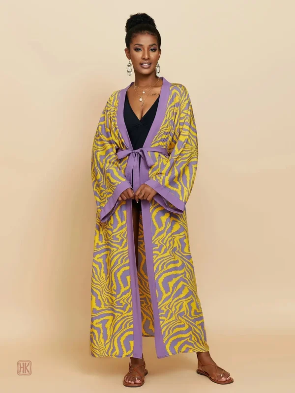 Vêtement kimono femme en pagne