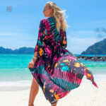 Kimono Femme Noir Été