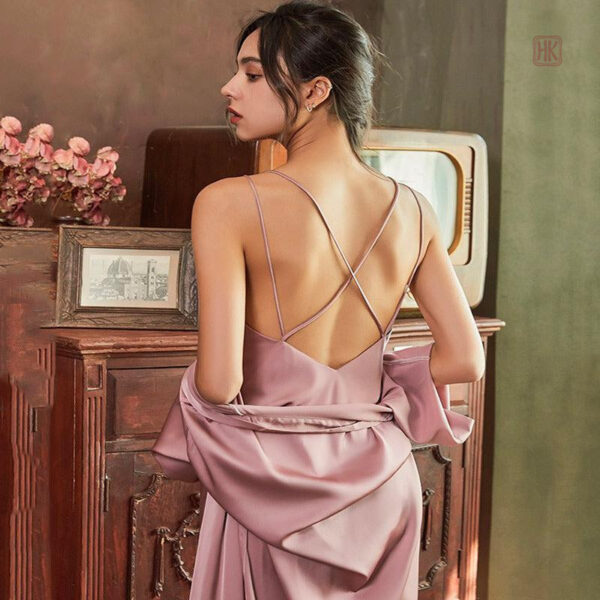 Lingerie kimono femme avec ceinture assortie
