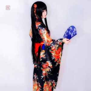 Vêtement traditionnel japonais pour femme, style kimono