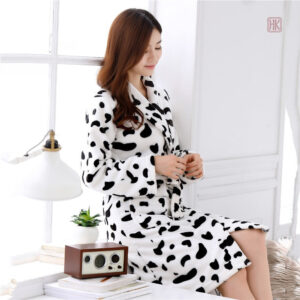 Peignoir Kimono Femme style noir et blanc