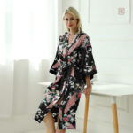 Peignoir kimono féminin en tissu doux et léger