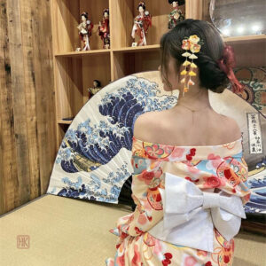 Kimono Chic Femme aux Motifs Japonaise