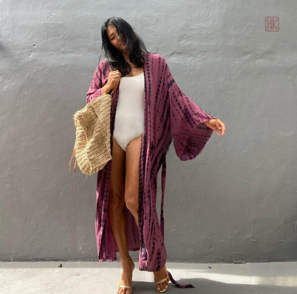 Style décontracté avec ce kimono violet