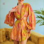 Robe kimono à motifs floraux pour un look décontracté