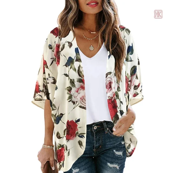 kimono-fleuri-d-ete-style-1-1 Kimono fleuri d'été stylé pour femme