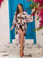Robe kimono à manches longues et style intemporel
