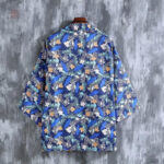 Kimono masculin aux motifs floraux colorés