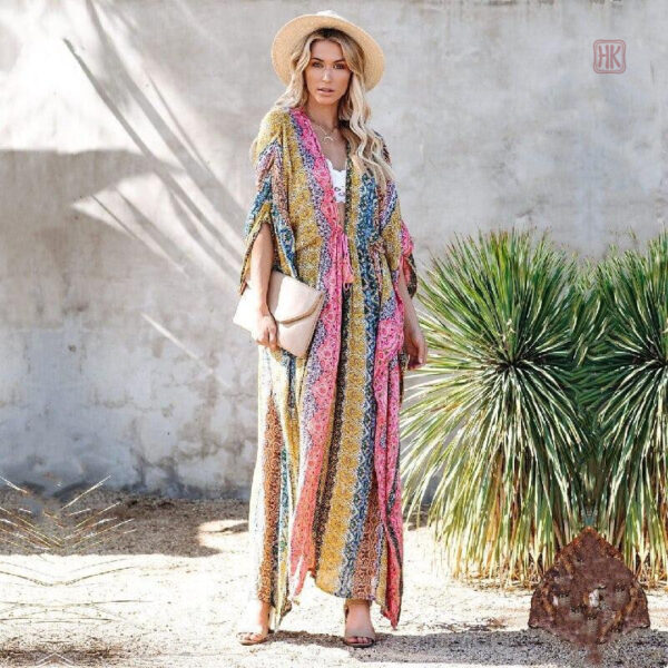 kimono-fleuri-jaune-1 Kimono fleuri jaune pour femme